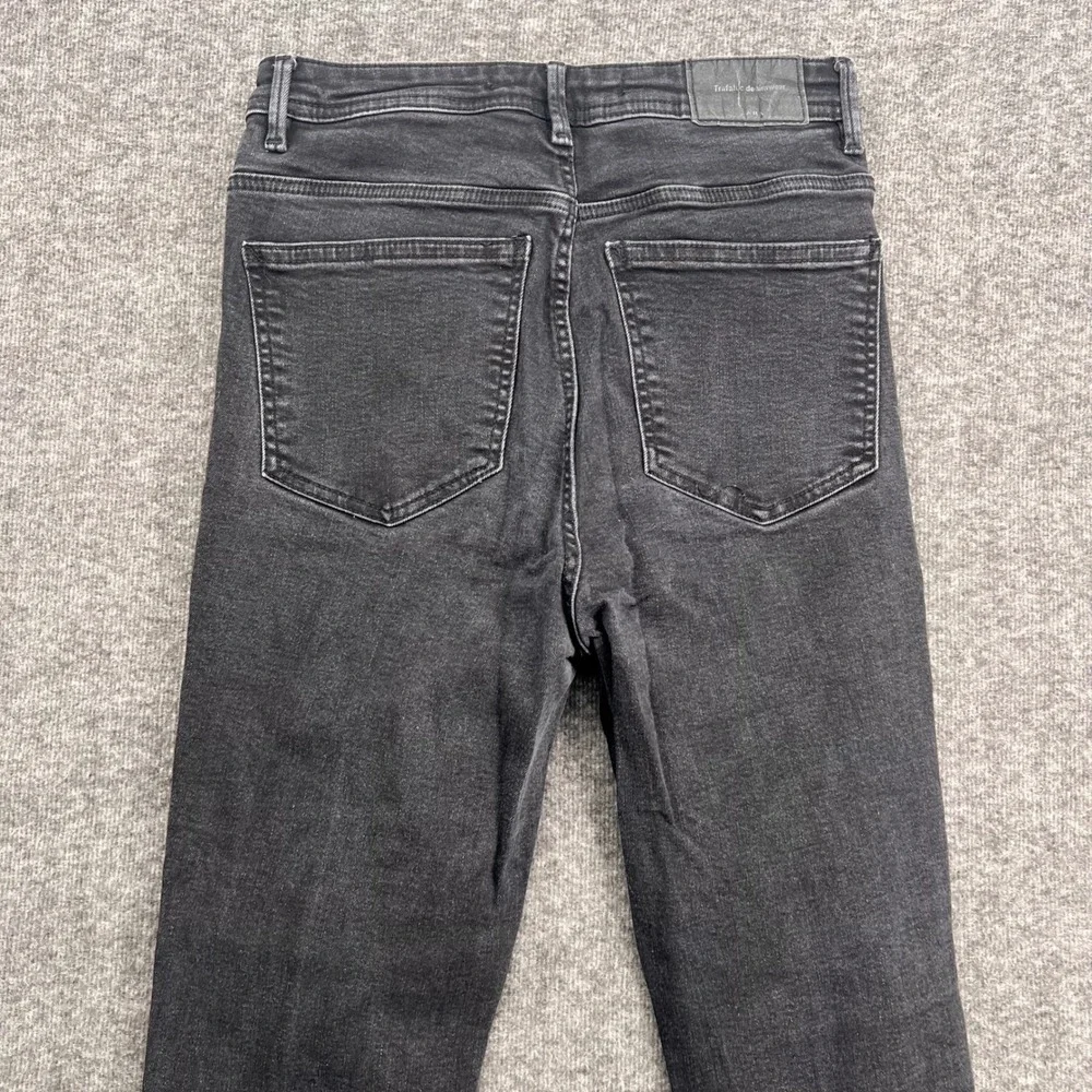 Zara Trafaluc Womens High Rise Skinny Jeans‎ Faded Black Size 6 Stretch Denim